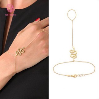 Vòng tay liền nhẫn hình rắn cá tính dành cho nữ