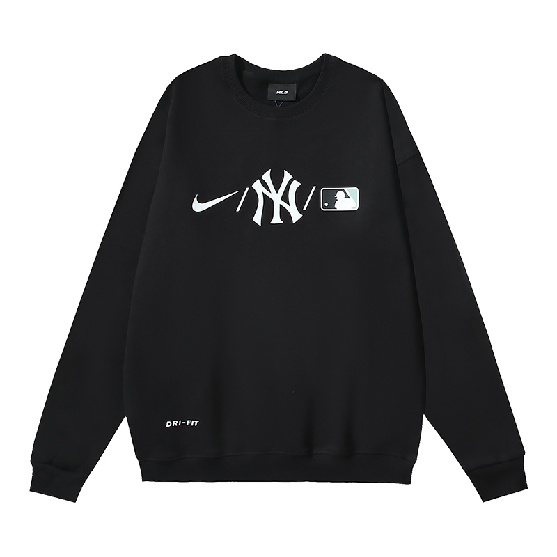 Mlb Áo Nỉ Dài Tay In Biểu Tượng MLB Co branded N & K Thời Trang Đường Phố