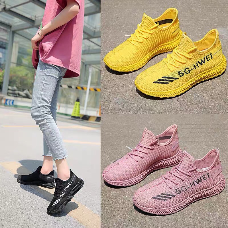 Giày thể thao nữ WEII 5G vải thoáng khí đế đan mới về