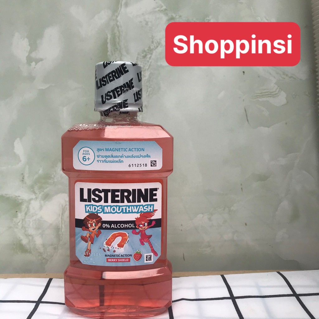 Nước súc miệng Listerine Kids dành riêng cho trẻ trên 6 tuổi 250ml