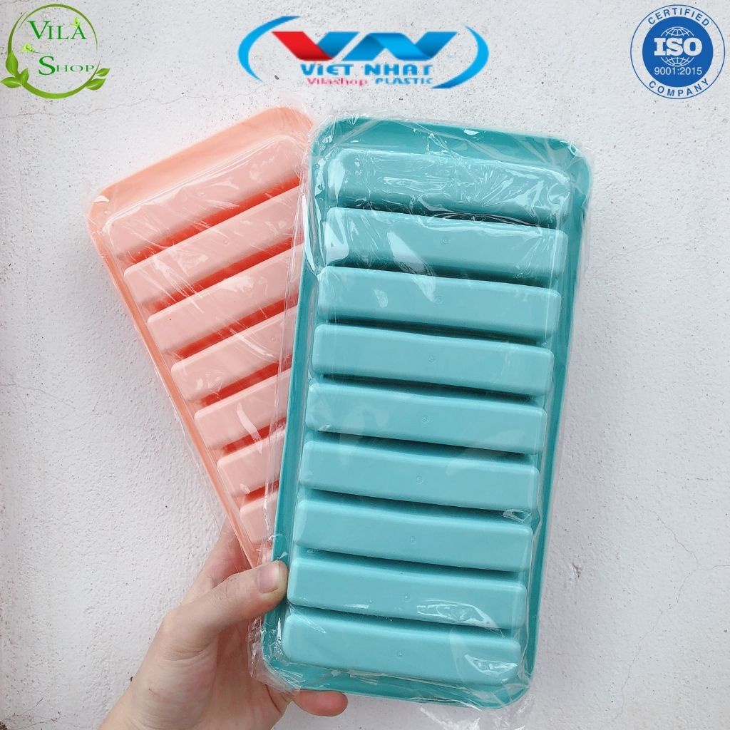 Khay Làm Đá Chính Hãng Việt Nhật, Khuôn Làm Thạch Rau Câu 9 Viên Và 33 Viên Có Nắp Đậy An Toàn Tiện Lợi