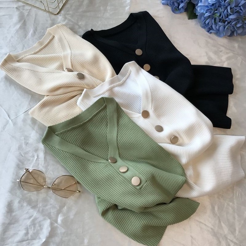 NRVP Áo khoác Cardigan dệt kim phong cách Hàn Quốc hợp thời trang