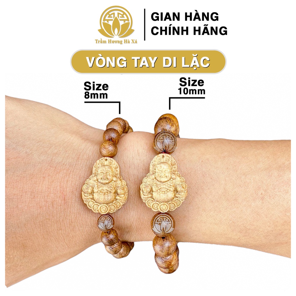 Vòng tay phật di lặc phong thủy Trầm Hương Hà Xá may mắn, bình an và tài lộc
