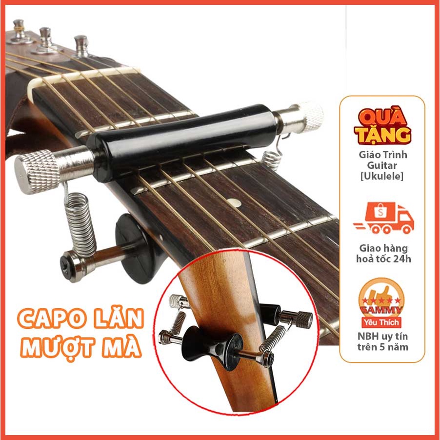 Capo Glider trượt lên xuống nhanh chóng chuyển tông - kẹp cần đàn guitar Acoustic, Guitar điện, Guitar Classic