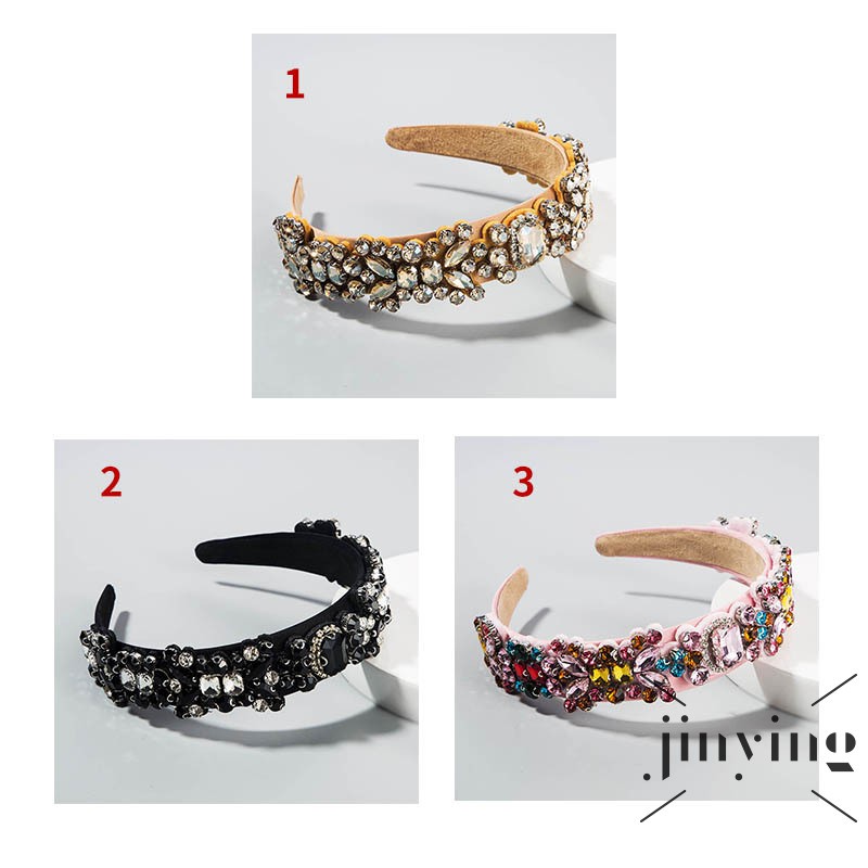 GETNOIVAS Băng Đô Đính Đá Nhiều Màu Thời Trang Cho Nữ