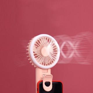 Quạt Mini Gắn Đèn Led Hỗ Trợ Chụp Ảnh