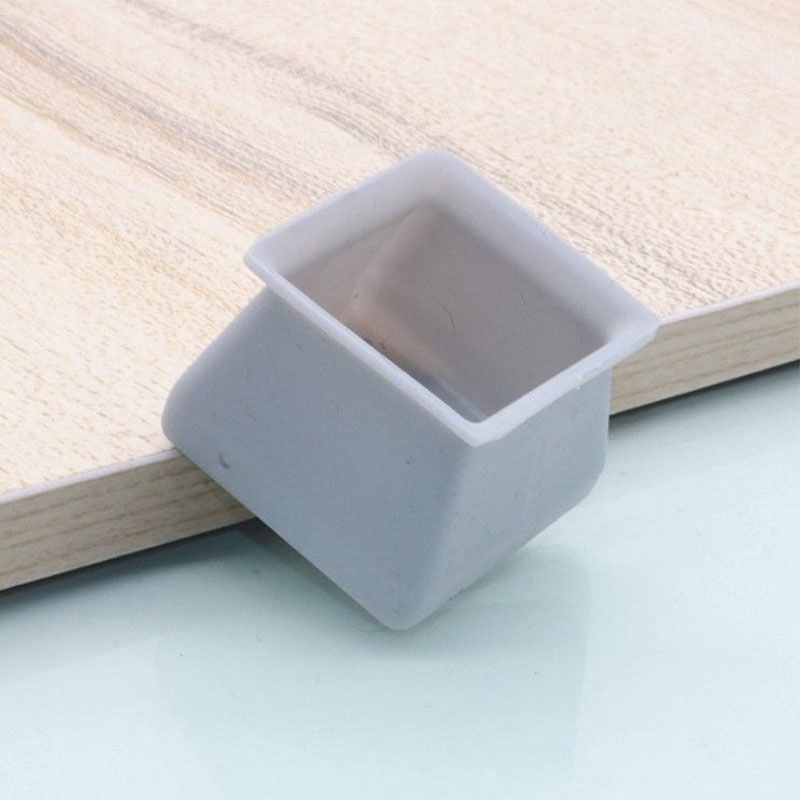 Miếng Bọc Chân Bàn Chân Ghế Silicon Hình Vuông Xám 3.9x3cm