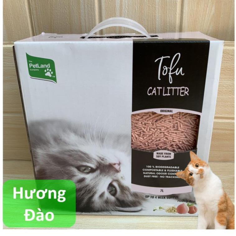 Cát đậu phụ Tofu Cát vệ sinh cho mèo làm từ bã đậu nành Hữu cơ hòa tan trong bồn cầu và mèo ăn không sao