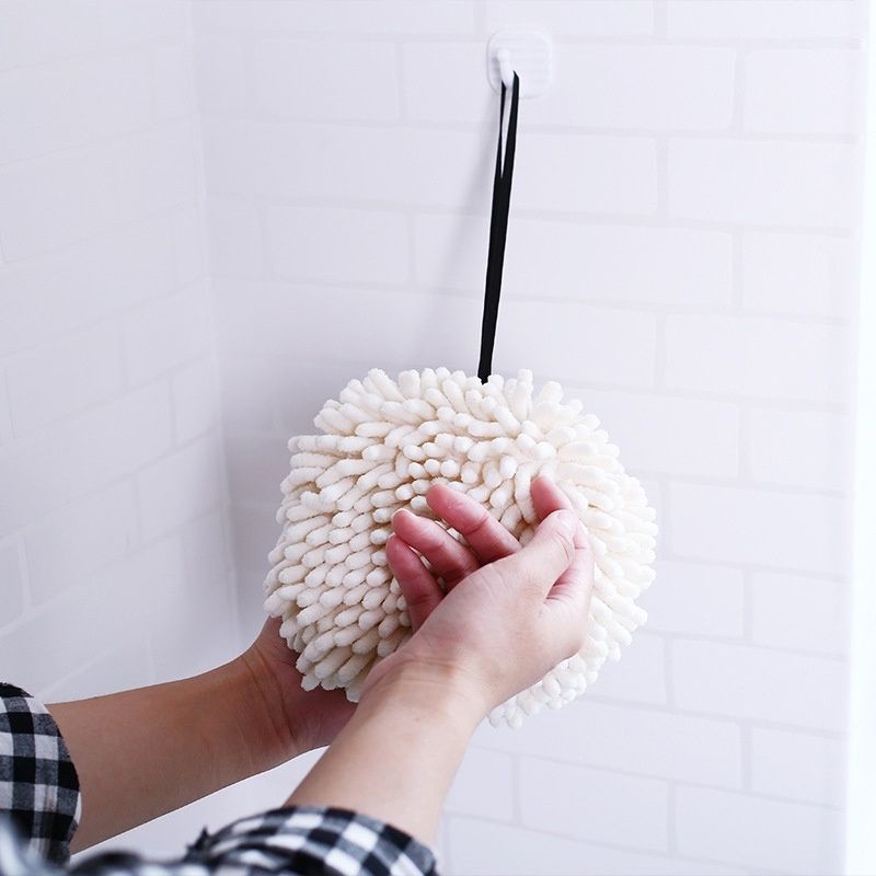 Khăn lau tay tròn san hô CHENILLE cho nhà bếp