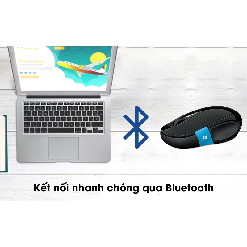 Chuột Bluetooth Microsoft Sculpt Comfort Đen