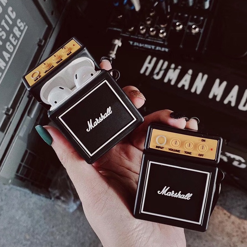 Case Ốp Bảo Vệ Dành Cho Apple Airpods - Loa Marshall - Ku Mỡ Store