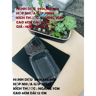 Hộp Nhựa Nắp Gập Dài 12 Ngang 7 Cao 6 Cm Mã Hh63