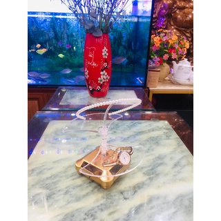 Đế xoay trưng bày sản phẩm : Kính mắt, đồng hồ, trang sức, đồ phong thủy ... Xoay 360 độ có đèn Led