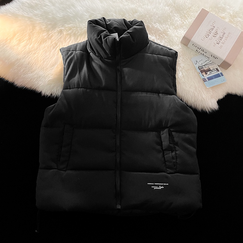 Áo phao nam gile hàn quốc màu đen và trắng dễ phối đồ