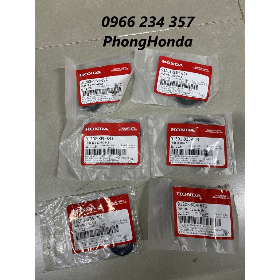 bộ phớt máy wave alpha 100 , super dream , rs 100, wave s100, fu 1 chính hãng honda