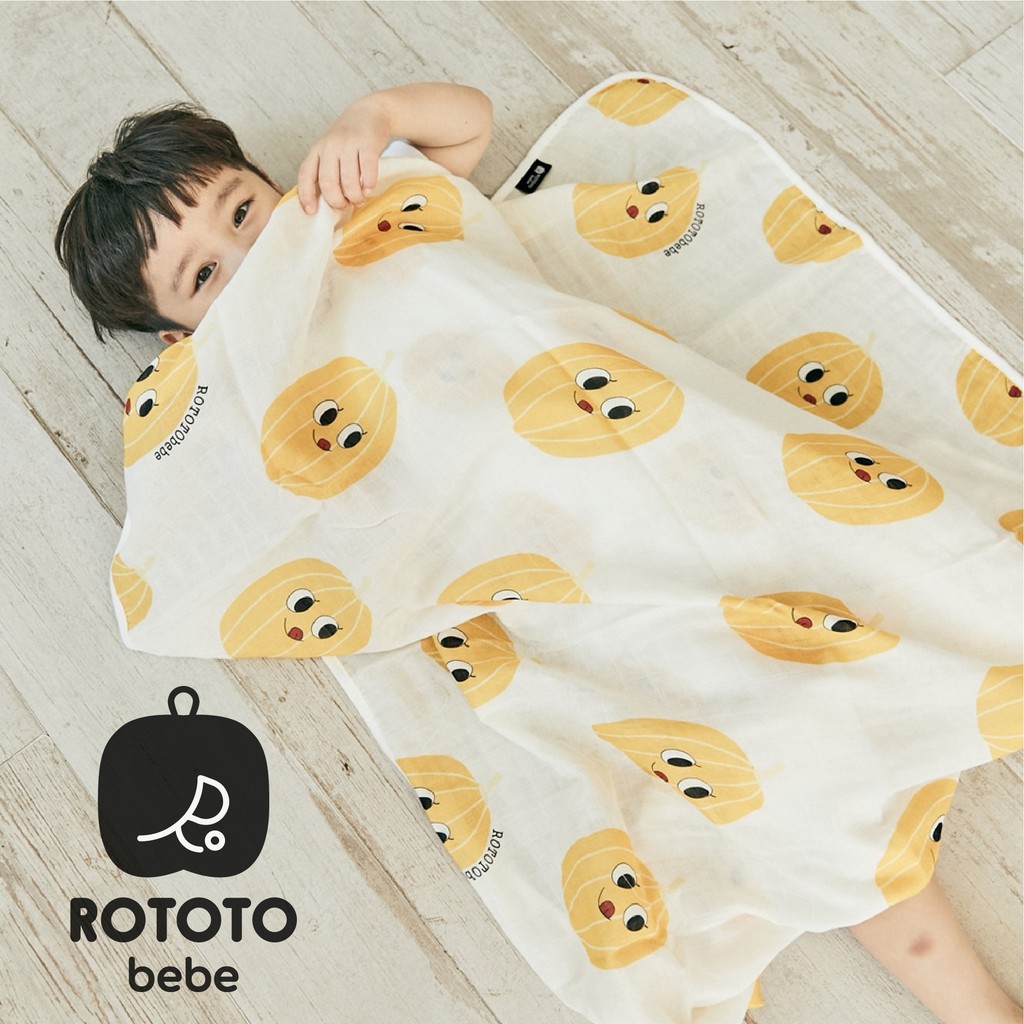 Chăn xô 2 lớp Rototo Bebe nhập khẩu Hàn Quốc mềm mịn thoáng mát KT 90x120cm