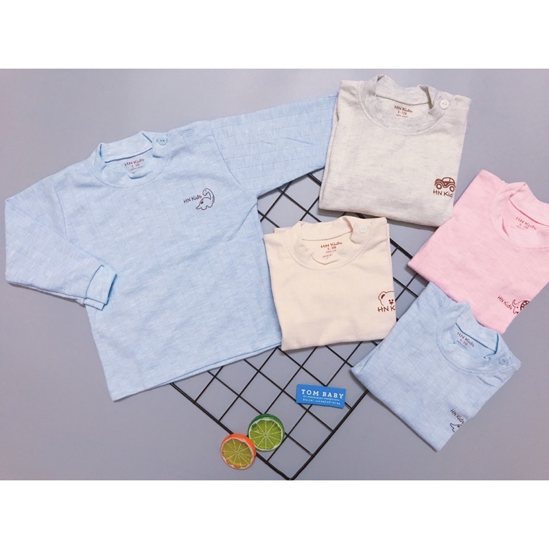 Áo nỉ dài tay cúc vai HN Kids cho bé