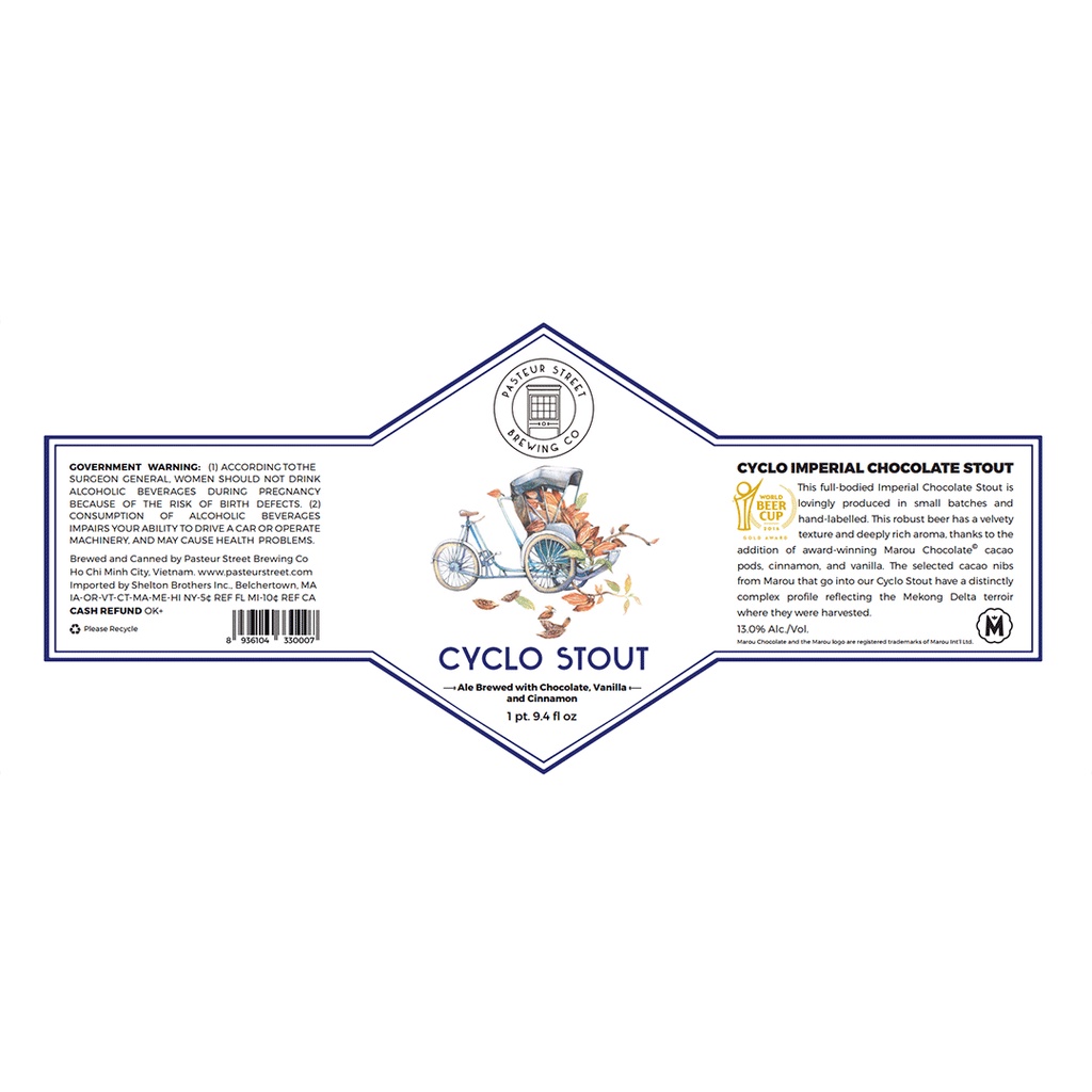 Bia Cyclo Imperial Chocolate Stout chai 750ml