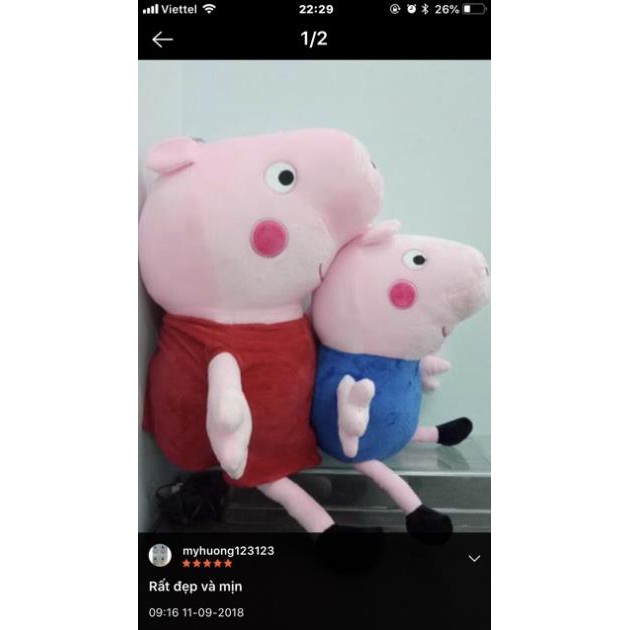 Thú bông heo peppa 50cm