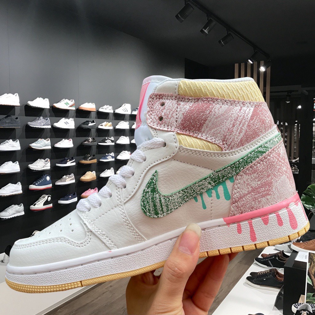 Giày thể thao AF1 Shadow Hồng Hồng Cổ cao , Air Jordan 1 JD 1 Low Hồng Full Box Full Bill 1.1 | BigBuy360 - bigbuy360.vn