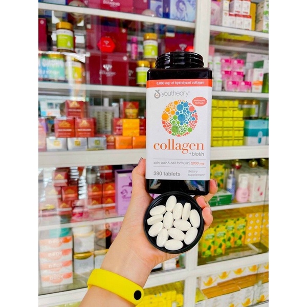 Viên uống đẹp da - chống lão hóa Collagen Youtheory Mỹ 390 Viên - bổ sung Collagen Michy