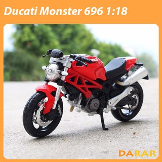 XE MÔ HÌNH - MOTO Siêu xe Ducati Monster 696 - MAISTO tỷ lệ 1:18