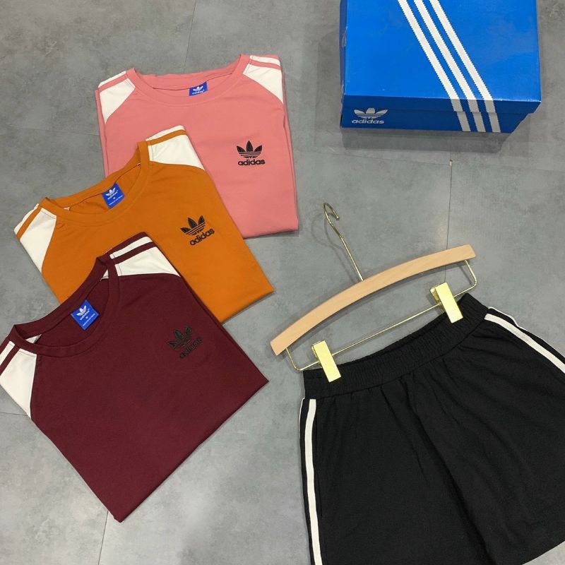 set thể thao tennis set đồ hè quần váy Adidás hàng cotton co giãn 4 chiều FULL TAG
