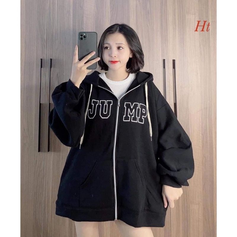 Áo Khoác Nữ Form Rộng JUME có dây kéo