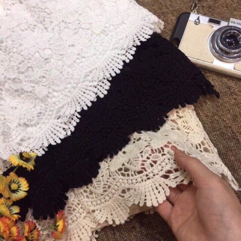 set biển - set 2 món - áo bra vẩy cá mix hạt + quần ren hoa xinh iu (có tách rời)