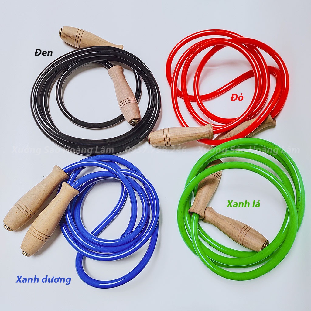 Dây Nhảy thể lực võ thuật Boxing, muay Thái... dài 2.8m, dây nhảy tập thể dục giảm cân tập Gym cán gỗ cao cấp siêu bền