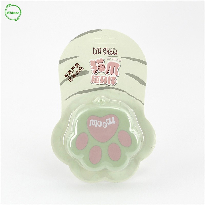 Cốc uống nước gấp gọn hình chân mèo dễ thương