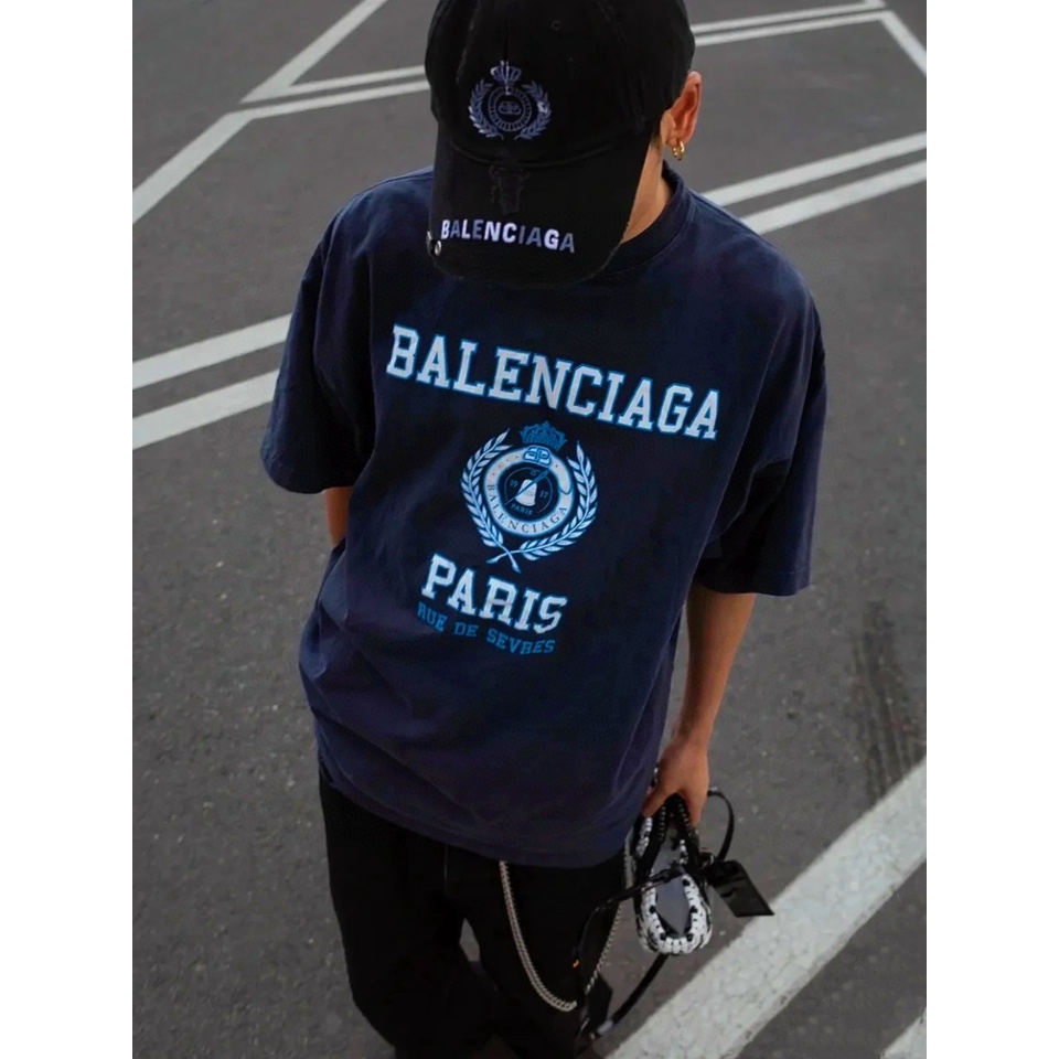 Áo Thun Tay Ngắn In Chữ Tiếng Anh Balenciagat Thời Trang Cho Nam Và Nữ