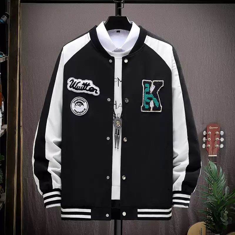 Áo Khoác Bomber Chất Nỉ Ngoại Cao Cấp Dày Dặn Kiểu Dáng Hàn Quốc Phối Thêu Logo Chữ K Lớn Cá Tính U12