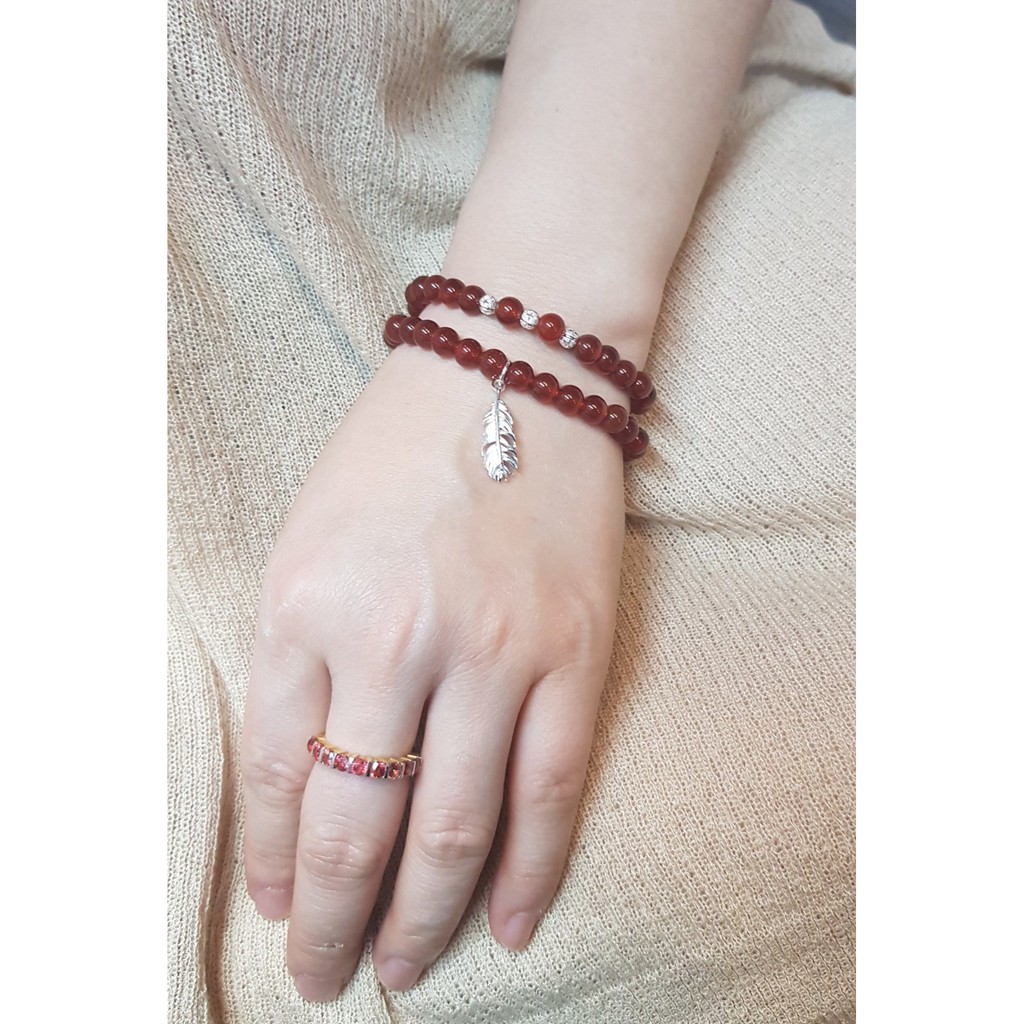 Vòng tay Phong thủy phối mix Charm Bạc 925 may mắn, tài lộc, bình an phù hợp TẤT CẢ các MỆNH - DẠNG QUẤN - Đủ size + Màu | BigBuy360 - bigbuy360.vn