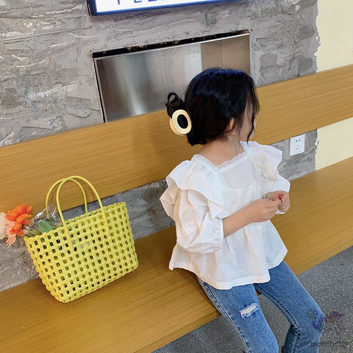 Áo Sơ Mi Dài Tay Phong Cách Hàn Quốc Cho Bé Gái