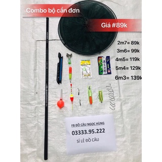 (GIẢM GIÁ SHOCK) COMBO CẦN CÂU TAY SHIMANO 3H CACBON 2M7 - 3M6 4M5 5M4 6M3