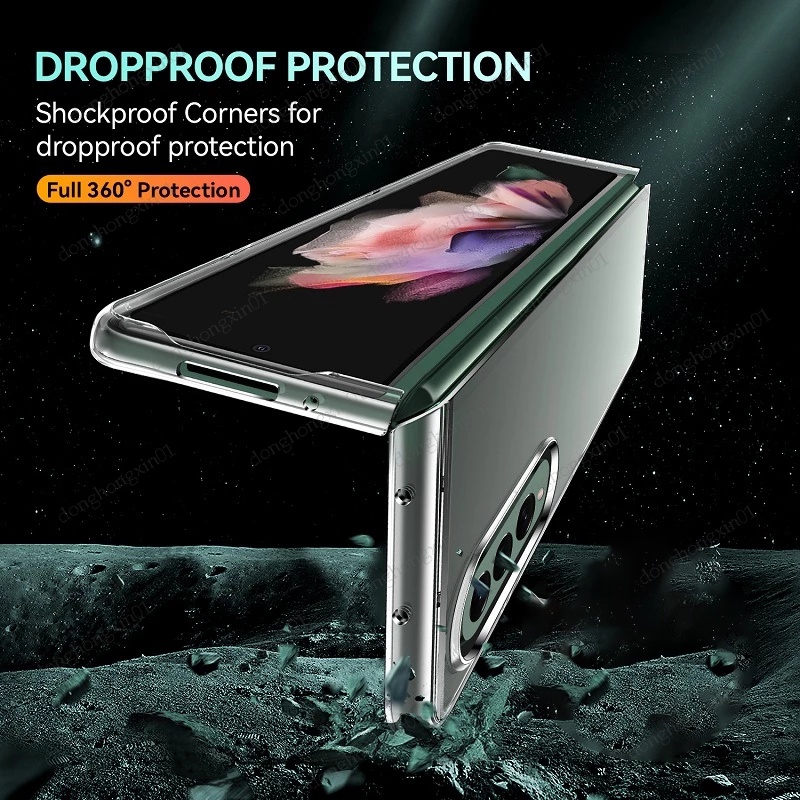 Ốp Điện Thoại Trong Suốt Cho Samsung Galaxy Z Flip 3 / 4 Samsung Z Fold 2 3 4 5G