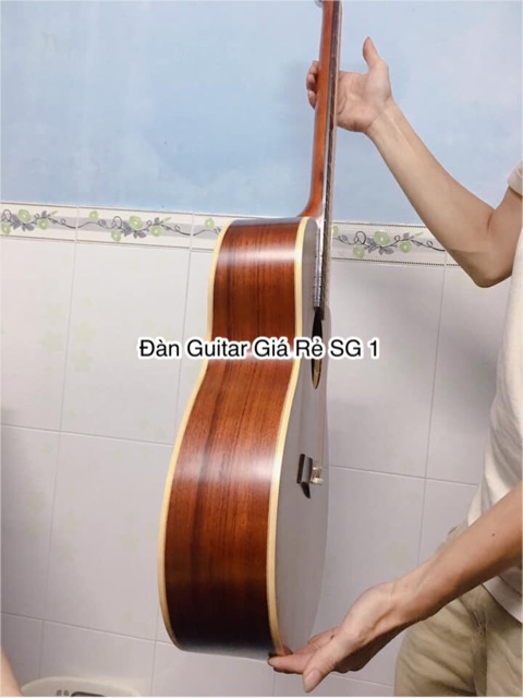 Đàn guitar acoustic gỗ Hồng Đào full 2 mặt - mặt thông