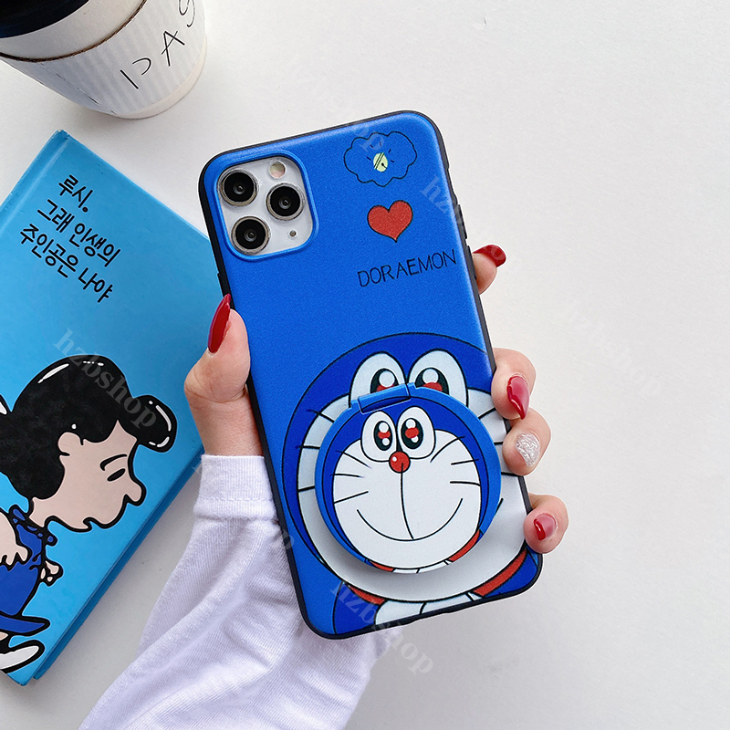 Ốp Lưng Silicone Tpu Hình Doraemon Có Gương Cho Samsung Galaxy J8 J6 J2 Pro 2018 J2 J4 J5 J6 J7 Prime J3 2017 2015 J1 2016