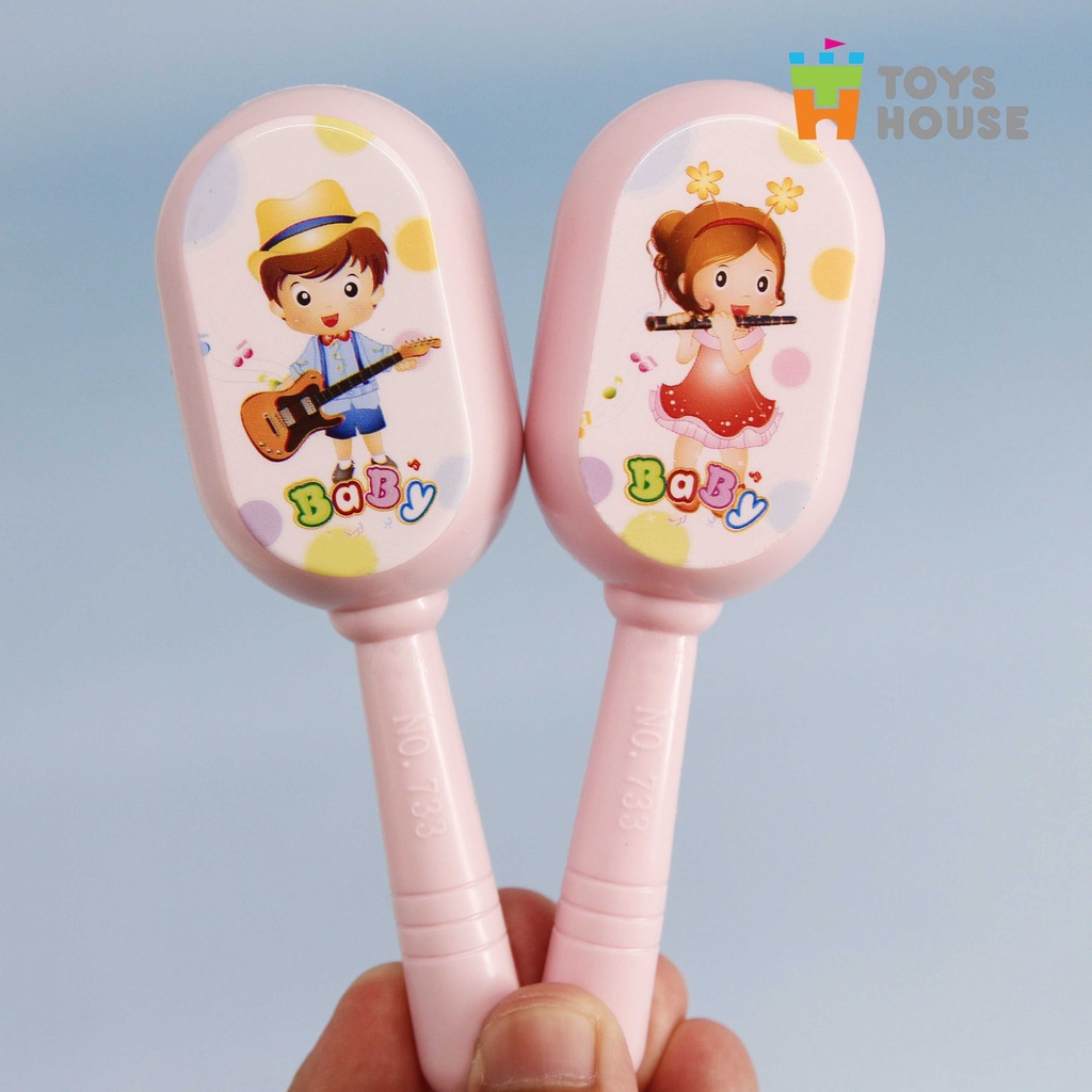Lục lạc cho bé, Xúc xắc, kèn, trống bộ 4 món Toyshouse ch.o b.é từ sơ sinh 733 - phát triển thị giác, thính giác