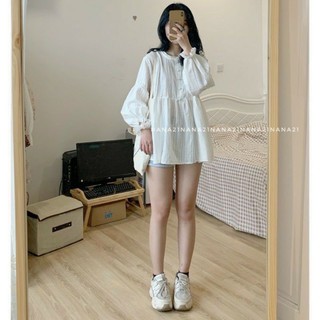 áo babydoll cổ tròn