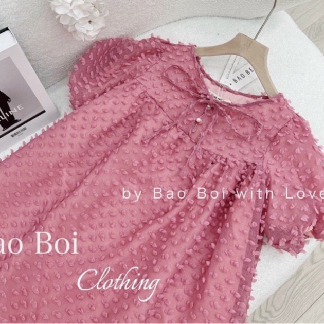 Đầm babydoll - Váy babydoll tiểu thư váy dáng rộng xa hoa dạo phố, đi tiệc_139 coco land giá rẻ hàng đẹp deal sốc