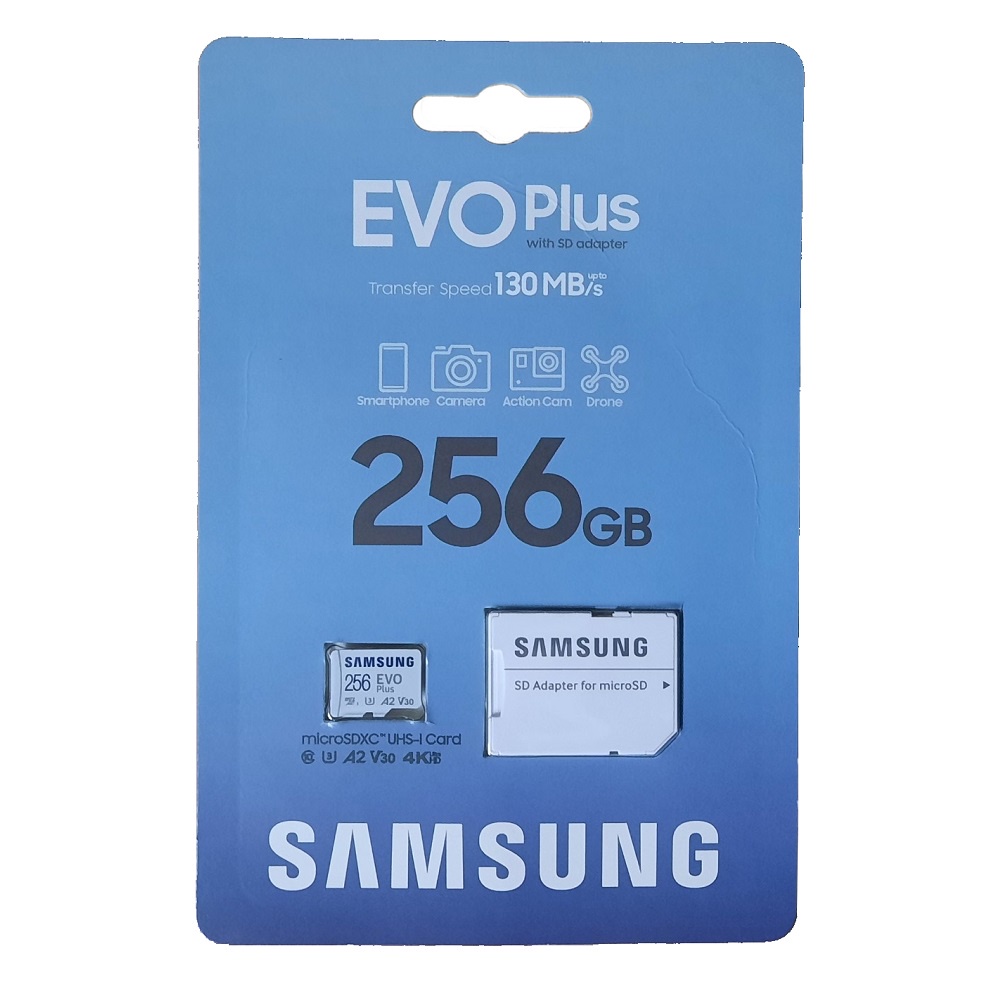 Thẻ nhớ microSDXC Samsung Evo Plus MB-MC256KA 256GB upto 130MB/s C10 U3 kèm Adapter (Bảo hành 5 năm)