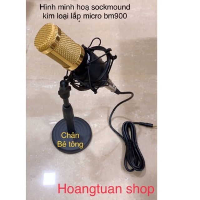 Chân đỡ mic thu âm mini để bàn kèm shockmount