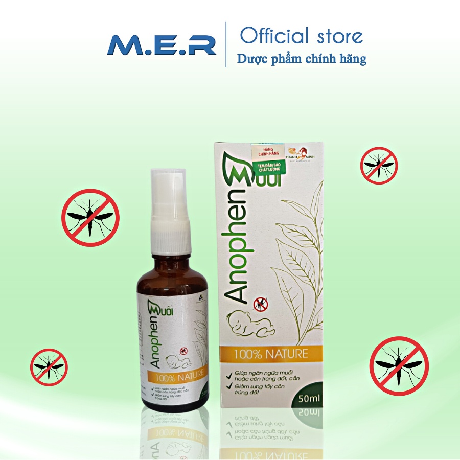 Thảo dược xịt Muỗi Anophen - xua đuổi muỗi, côn trùng, phòng chống muỗi đốt, an toàn khi xịt lên da