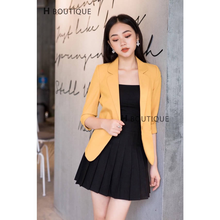 Áo vest nữ/ áo blazer 1 cúc hàng thiết kế chất vải đẹp đủ size s m l xl