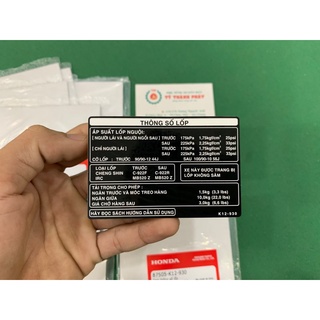 Tem thông số lốp lead 125 đời 2015