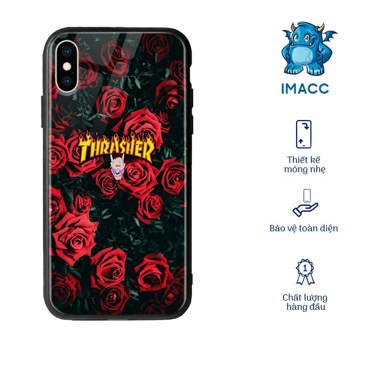 ốp chống bẩn iphone 12 hãng thrasher phong độ imacc cho iphone 12mini/11/pro/max/x/xs/max/xr