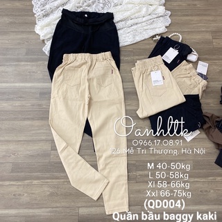 Quần kaki bầu - Quân baggy bầu thời trang có sẵn ( 40-75kg) - Ảnh shop chụp kèm video