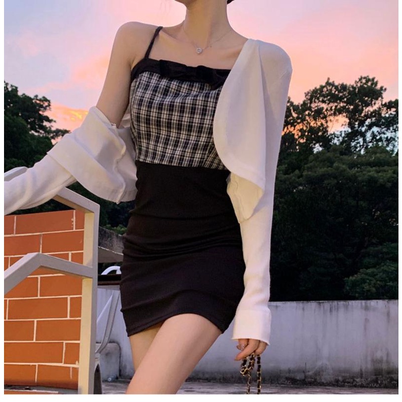 Áo Khoác Cardigan Dệt Kim Vải Lụa Mát Mỏng Dáng Ngắn Thời Trang Mùa Hè Dành Cho Nữ